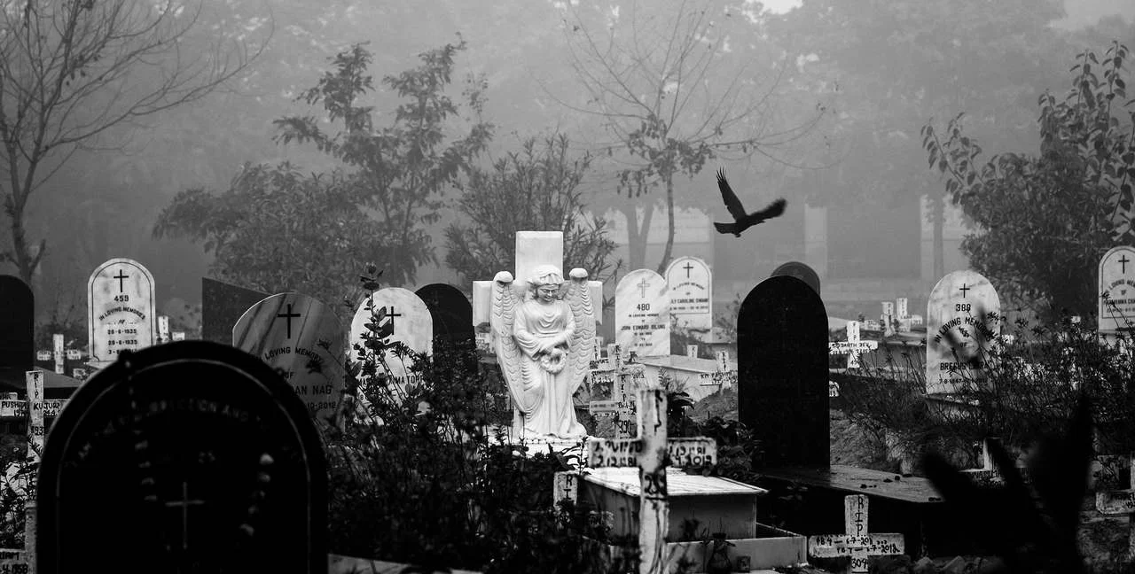 Graveyard tombstone